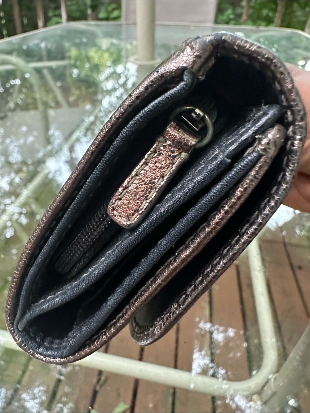 Coach Vintage Metallic Pewter Compact Wallet - Picture 5 of 11